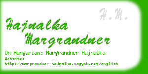 hajnalka margrandner business card